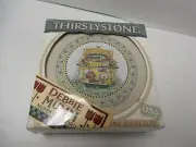 New Set of 4 Debbie Mumm Thirstystone Drink Coasters Cork Back