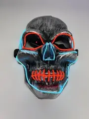 Halloween Mask Skeleton Ghost Mask Horror 3 Mode Light Controller