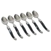 Laguiole Jean Neron 6pc. Soup/Dessert Spoon Set – Black Horn