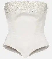 [Clio Peppiatt] Clio Peppiatt Evie beaded corset UK 14 white