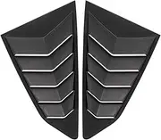 A Pair, Auto Side Window Louvers Compatible for Chevrolet Chevy Camaro 2016-2021 Windshield Sun Shade Cover Matte Black