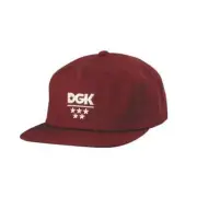 DGK Dirty Ghetto Kids "All Star" Stapback Hat (Burgundy) Unstructured Cap