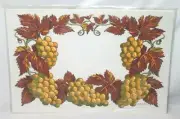 Vintage Monogram of California Paper Placemats NOS Grapes Vines Leaves