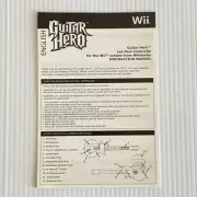 Guitar Hero Les Paul Controller Nintendo Wii Instruction Manual WITH STICKERS