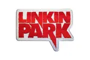 Linkin Park Woven Logo Iron On Patch (White/Red) (One Size)