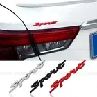 Silver 3D Chrome Sport Logo Racing Car Sticker Badge Emblem Decals Accessories
