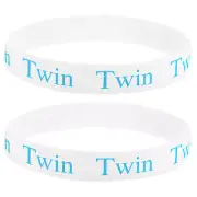 2 Pcs Bed Sheet Organizer Bands 325x38mm Storage Bands, White/Blue (TWIN)