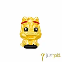 在飛比找momo購物網優惠-【Just Gold 鎮金店】躍動生肖 黃金串珠(馬-鞍馬)