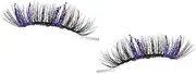 False Eyelashes, Fake Lashes Handmade Fluffy Gorgeous 3D Makeup Eyelashes Faux for Festival Valentines Stage Costume Halloween, violet 22mm