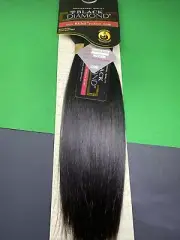 BLACK DIAMOND Human Weave Hair_NATURAL_PERM_12"_#1B