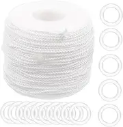 [Alipis] in-1 Roman Blind Repair Kit 100 Rings 50m 1.8mm Blind Cord for DIY or Home Decor