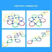 10PCS Kids Exercise Hoops Jumping Hopscotch Game Rings For Sensory Training HR6