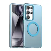 For Samsung Galaxy S25 Ultra 5G Case, MagSafe Compatible Armor Cover, Blue