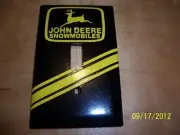 1- John Deere Standard Light Switch Plate Cover (NEW Black and Yellow Vinyl)