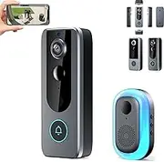 GuardianBell Pro – Smart WiFi Doorbell & Security, Cam in One HD Night Vision Home Smart Security Doorbell Two-Way Calls Camera, Auto Snapshots and Local Recordings,Style-A