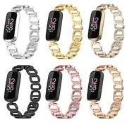 Watch Band for Fitbit Luxe Stainless Steel Replacement Strap Luxury Bracelet Jewelry Bracelet Wristband