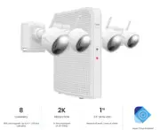 Lorex 2K HD Wireless Security Camera System 4 Rechargeable Audio Camera 8 Channl