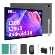 Android Tablet with Keyboard10 inch Android 14 Tablet 12GB RAM 128GB ROM