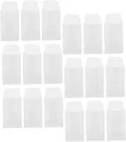 HAWILLOSCH 100pcs Transparent Small Bag Flat Paper Envelopes Flat Semi-transparent Bags Hangtag Pouches Semi-transparent Small Envelopes Mini Storage Packet Litmus