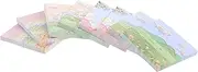 COMNESTBI 8Pcs Scenic Oil Painting Sticky Memo Pads Students Memo Notes Message Leaving Paper for Office Home School Adhesive Notepads for Easy Posting