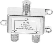 HEATSHAKING Cable Splitter Signal Splitter for Dual Devices Compatible Catv Systems Reliable Tv Supply and Audio Video Distribution