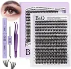 Clusters Lashes Kit 280Pcs Lash Extension Kit 9-16Mix Eyelash Extensions Kit 40D