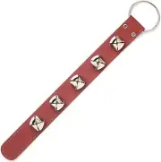 Bevin Bells Leather Sleigh Bell Strap | Five (1 ½”) Bells | Red/Nicke