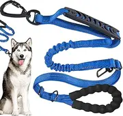 Training Rope Dogs, No Pull Lead, Soft Handle Comfortable Grip Handle, Adjustable Length 5x1x130cm/1.97x0.39x51.18 Inches For Large Breed Dogs, Shock Absorbing Pet Tape