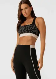 [Lorna Jane] Break Line Sports Bra in Black, Size - Small S Black