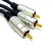 Composite Audio Video AV Cable 3 RCA Lead Red White Yellow Gold Plated OFC