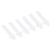 4x1.2" Arrow Sticker Directional Sign PVC Adhesive Floor Decal, White 120pcs