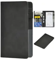 HerriaT Leather Waiter Book for Waitress - Server Wallet With classic black