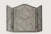 Fireplace Screens Bronze Mesh Scrolled Fireplace Fire Screen Iron Flared Firescreen 50" W Fireplace Screen Flat Fireplace Scre