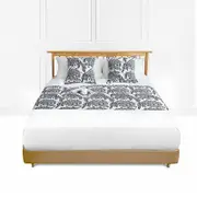 SOGA 1.5m Light Black Luxury Mottled Bed Runner Set of 3
