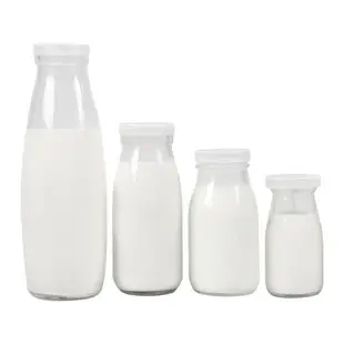 鮮奶瓶玻璃奶吧 牛奶瓶酸奶瓶 200ml250ml500ml 羊奶瓶子帶蓋