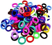 100 Pieces Colored Girls Ponytail Holders Tiny Rubber Bands Elastic Hair Ties Mini Hair Bands