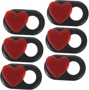 Outanaya 6pcs Heart Pattern Webcam Slide Covers for Laptop Phone Tablet Cute Privacy Camera Covers with Durable Design for Home Office and Travel Use