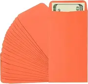 uxcell Money Envelope, 25 Pack 6.5" x 3.5" Cash Envelopes Money Holder Bags Budgeting Saving Challenge Letter for Gift Coins Checks Tickets Jewelry Passport Card, Orange