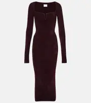 [Galvan] Galvan Freya velvet maxi dress AU 14 burgundy