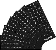 Yardenfun 6Sheets Keyboard Replacement Stickers for Computer Durable Language Stickers with Background and Lettering Easy to Apply and Remove for Laptops Desktops