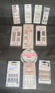 Mixed Lot10 Boxes Dashing Diva Gel Nail Strips, Kiss Nails, Lottie, & More….
