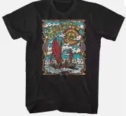 Jerry Garcia Sans Souci Sail Boat Men's T Shirt Ocean Waves Clouds Rock Band