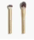 Battington Gold Vegan Contour Foundation & Powder Brush Set NIB $90 Sephora