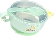 400ml Food Container Bowl - Party Snack Bowl, Chip Bowl | Stainless Steel Pp Silicone Serving Snack Bowl, Suction Cup Dip and Snack Bowl, Finger Food Bowl with Handle, Cartoon Theme Tableware for Home