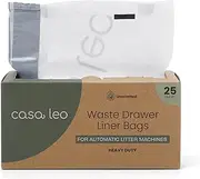 Smarty Pear Leo’s Loo Heavy Duty Unscented Drawstring Waste Litter Drawer Liners (Pack of 25)