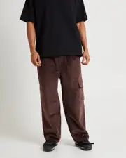 Utility Cord Easy Pants Coal Brown