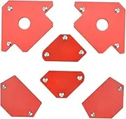 SHINEOFI 6pcs Magnetic Welding Holder Multi Angle Positioner Tools for Welding Assistance Durable High Carbon Material Convenient Triangle Design