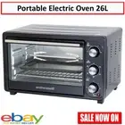 Portable Electric Oven with Hot Plates Kitchen Benchtop Grill Rotisserie 26L