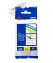 BROTHER TZE-151 BLACK ON CLEAR 24MM LAMINATED P-TOUCH LABELLING TAPE