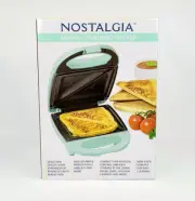 Nostalgia MyMini Personal Sandwich Panini Maker Teal Green Toast Grills Compact